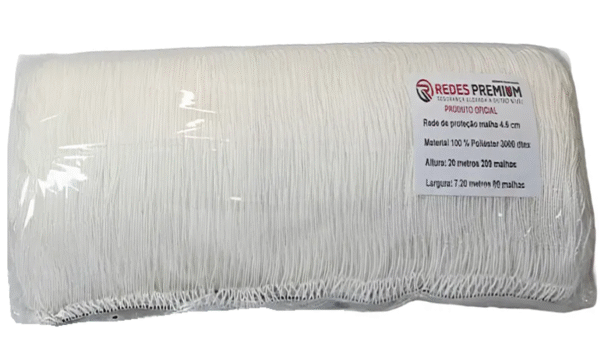 Fardo de rede de proteção para janelas, sacadas e áreas abertas malha 4.5 cm medidas 7.20 x 20 MT - Imagem 2
